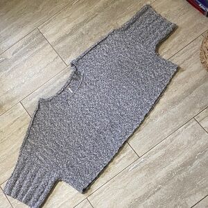 Free People Textured Gray Knit Sweater